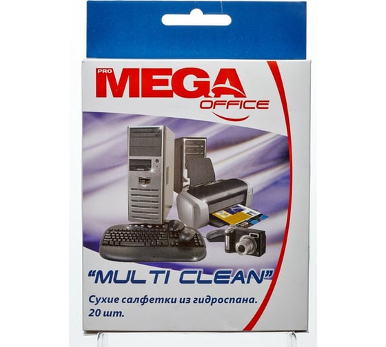 Салфетки для чистки поверхности Attache Selection Promega office Multi Clean гидроспан, 20шт 131648