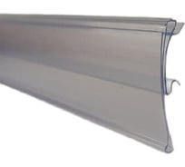 Ценникодержатель ООО Комус полочный HSAC 39 длина 1238 мм внутренняя ширина 23 мм, прозрачный, 70 шт в упаковке 1610000