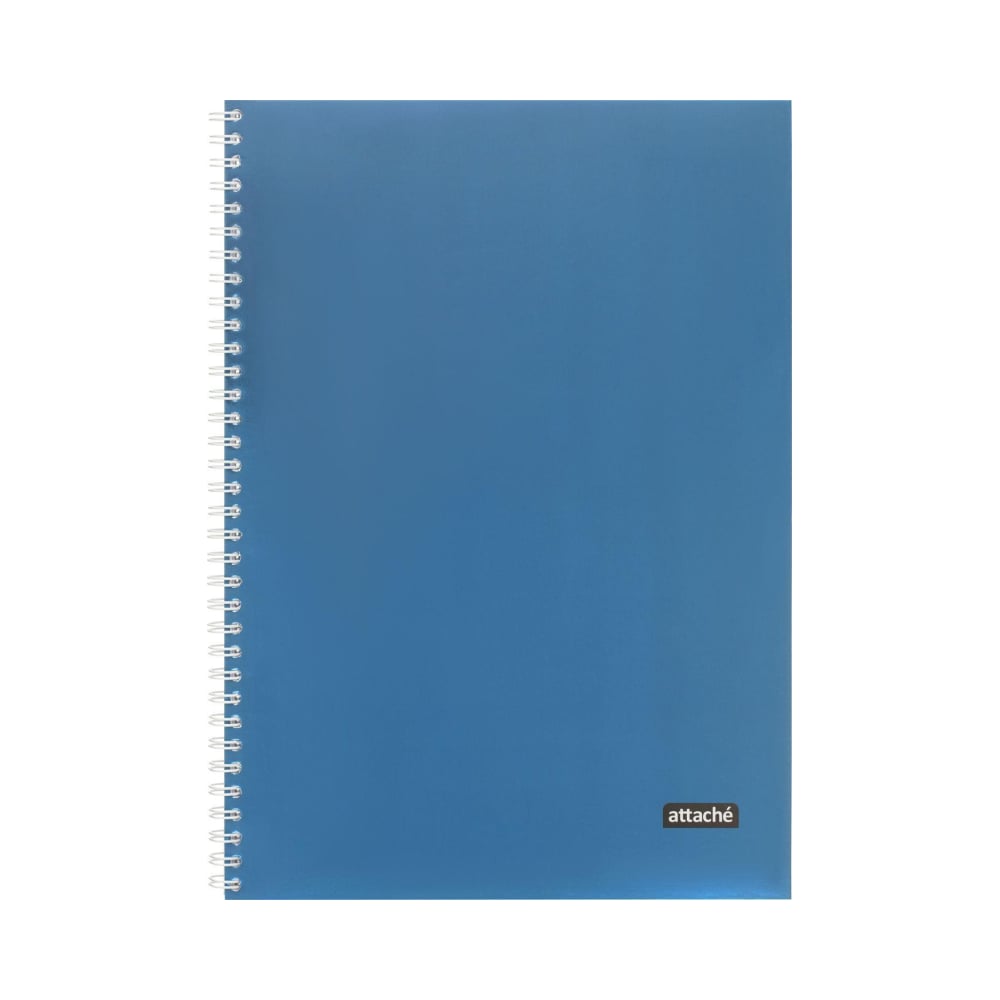 Тетрадь общая Attache А4, 96 л, Metallic Синий, клетка, гребень, картон ...