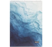 Блокнот Attache А4, 80 л, Текстуры природы Вода, клетка, гребень, картон, ВД-лак 1919337