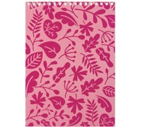 Блокнот Attache А5, 40 л, Magenta, клетка, 65 г, белый 100, картон, гребень, ВД-лак 1919311
