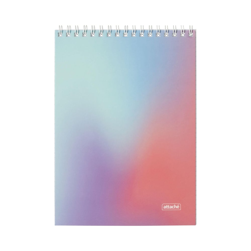 Блокнот Attache А5, 80л, Яркий Градиент №3 клетка, гребень, картон ...