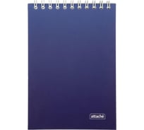 Блокнот Attache А6, 60 л, Градиент Синий, клетка, 65 г, гребень, УФ-лак 1919324