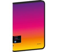 Папка объемная на молнии BRAUBERG пластиковая Grade, А4, 330x240мм, 600мкм, желто-розовый градиент 271976