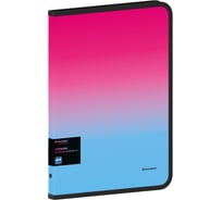Папка объемная на молнии BRAUBERG пластиковая Grade, А4, 330x240мм, 600мкм, розово-голубой градиент 271975