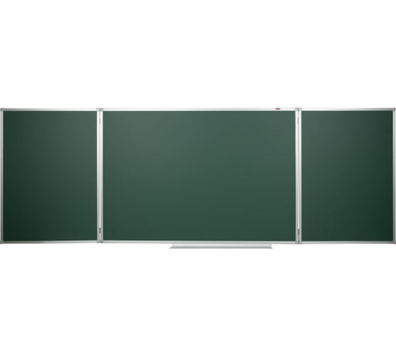 Доска магнитно-меловая Attache 100x300 см, зеленая, 2-створчатая, лак 2005581 1