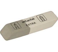 Ластик скошенный Attache Extra, натуральный каучук, 54x14x8 мм, для ручки и карандаша, 60 шт. 1811761