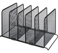 Подставка для сортировки писем и бумаг, подставка-органайзер Attache 5 секций, 370x205x195 мм, черный 1824461