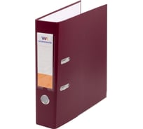 Папка-регистратор WORKMATE 75 мм, ПВХ, бордо, с металлической окантовкой, собранная 15-5585