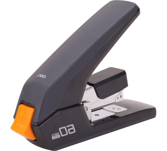 Степлер DELI E0465BLACK Expert 24/6 26/6 23/6 23/8 23/10 60 листов, сниженное усилие черный 1793375