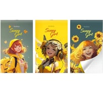 Блокнот LAMARK на скобе серия Sunny Girl, А6, 30 листов, 102x162 мм, клетка, 15 шт в упаковке NB0223-S