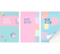 Блокнот LAMARK на скобе серия Пастель, А6, 30 листов, 102x162 мм, клетка, 15 шт в упаковке NB0212-S