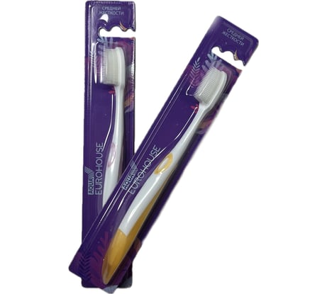 Зубная щетка EUROHOUSE soft 18,8 см, с нано щетиной, не травмирует десны, подходит для чуствительных зубов 16174