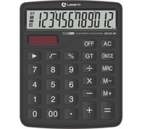 Калькулятор LAMARK 12 разрядов, малый настольный, 151x120x24 мм, двойное питание, черный DDT312-BK