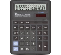 Калькулятор LAMARK 14 разрядов, большой настольный, 193x143x38,4 мм, двойное питание, черный DDT424-BK