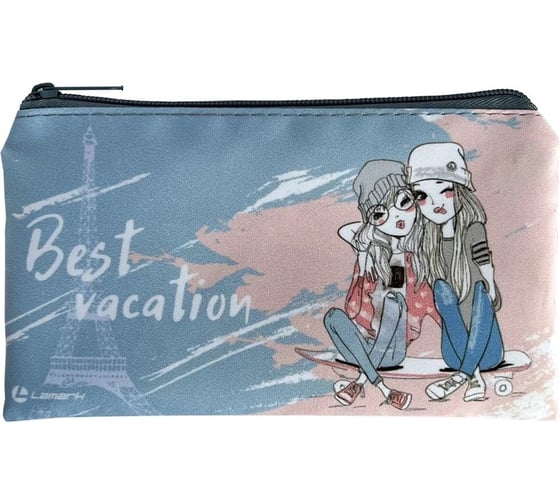 Набор подарочный LAMARK Best Vacation: тетрадь 80 листов, кремовый блок в точку, блокнот с ручкой, косметичка GF0001-05