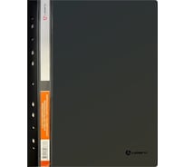 Папка-скоросшиватель LAMARK А4, прозрачный верхний лист, черная, 10 шт FF0054-BK