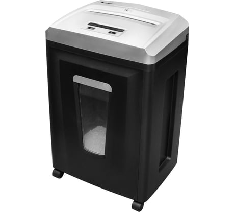 Уничтожитель документов ГЕЛЕОС DIN P-7, фрагмент 0,8х2мм, 6-7 лист70г/м2, CD/пластиковые карты, 23 литра УП21-7