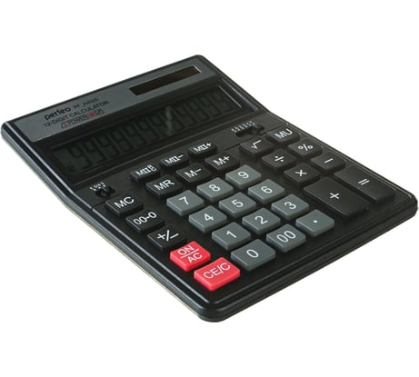 Бухгалтерский калькулятор Perfeo PF A4025 12-разрядный, черный 30011241