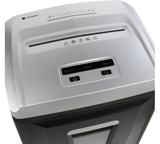 Уничтожитель документов ГЕЛЕОС DIN P-7, фрагмент 0,8х1мм, 5-7 лист70г/м2, CD/пластиковые карты, 23 литра УП21-7+