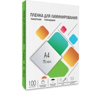 Пленка-заготовка ГЕЛЕОС A4, 216х303, 75 мкм, глянцевая, 100шт LPA4-75