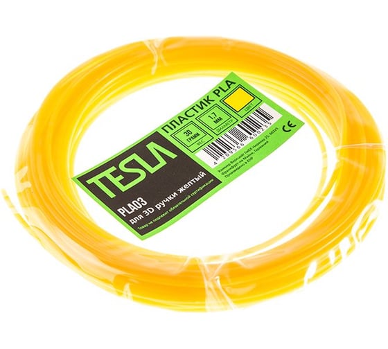 Пластик Tesla PLA PLA03 для 3D ручки жёлтый 10м 371507