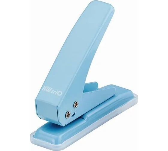 Дырокол KW-TRIO 09190LIGHT BLUE 20 листов, металл голубой одно отверствие 1956013