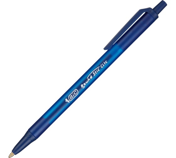 Ручка шариковая BIC автоматическая Раунд Стик Клик масляная, 0,32 мм, синяя 614075 1