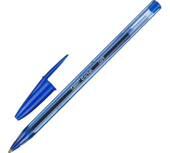 Ручка шариковая BIC неавтоматическая Cristal Soft масляная, синий, 0,35 мм 951434 1054851