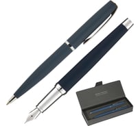 Набор Bruno Visconti SIENNA ручка шариковая 1 мм, перьевая 0,7 мм, синий корпус синий 20-0222 0344 1948929