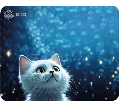 Коврик для мыши CACTUS White Cat 300x250x3 мм (CS-MP-D11M) 2011222