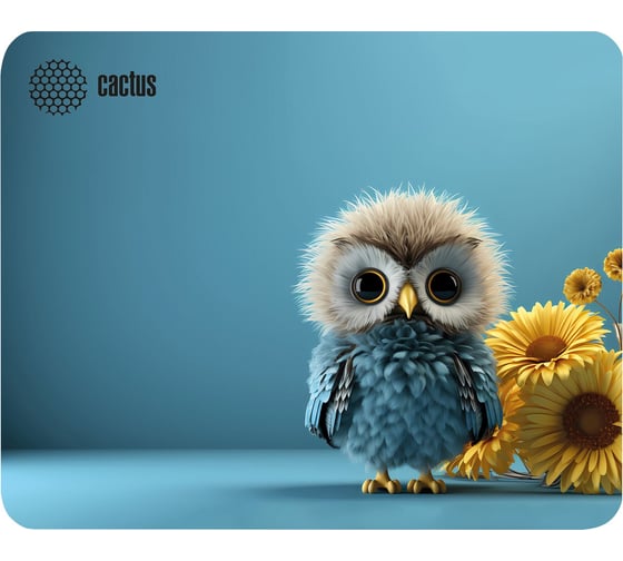 Коврик для мыши CACTUS Owl blue 220x180x2 мм (CS-MP-P07XS) 2011220 1