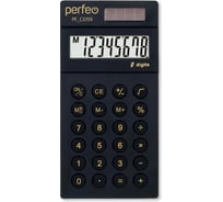 Калькулятор PERFEO PF_C3709, карманный, 8-разрядный, черный 30016132