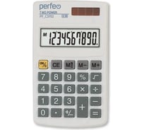 Калькулятор PERFEO PF_C3702, карманный, 8-разрядный, белый 30016129