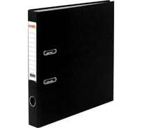 Папка-регистратор Staff Profit с покрытием из ПВХ, 50 мм, с уголком, черная, съемный механизм, 272011