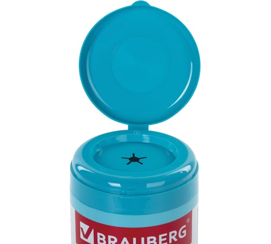 Антибактериальные салфетки для бытовой и оргтехники плотные BRAUBERG 13x17см, 100шт 513477
