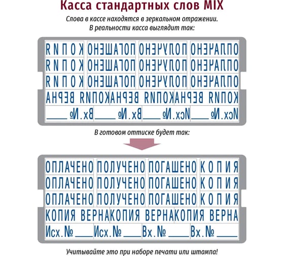 Комплект для набора стандартных слов GRM 20 касса микс 111640013
