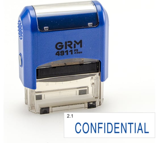 Стандартный штамп GRM 4911 p3 «2.1 confidential» 110491300-21 1