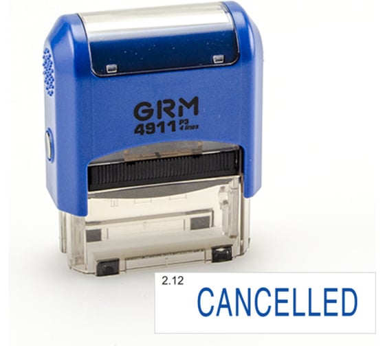 Стандартный штамп GRM 4911 p3 «2.12 cancelled» 110491300-212 1