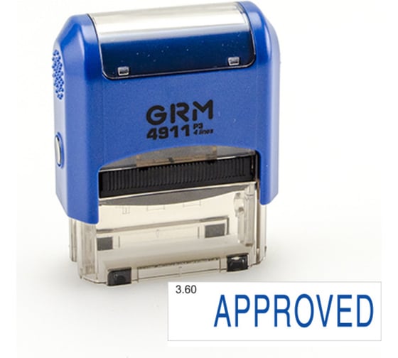 Стандартный штамп GRM 4911 p3 «3.60 approved» 110491300-360 1