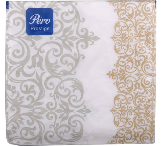 Бумажные салфетки МУЛЬТИДОМ Pero Prestige Версаль 33x33 см, 3-хслойные, 20 листов 5 413