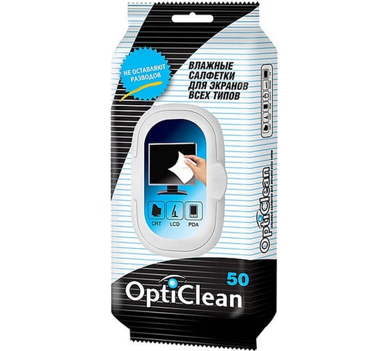 Влажные салфетки для ЖК и плазм TV МУЛЬТИДОМ OptiClean № 50 48159