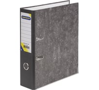 Папка-регистратор ОФИСМАГ ОФИСБУРГ, усиленный корешок, мраморное покрытие, 80 мм, с уголком, черная 227528