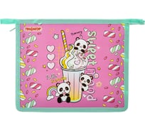 Папка Пифагор для тетрадей А5, 1 отделение, пластик, на молнии, Sweet mood, 272193