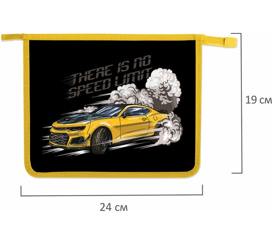 Папка Пифагор для тетрадей А5, 1 отделение, пластик, на молнии, Extreme speed, 272197