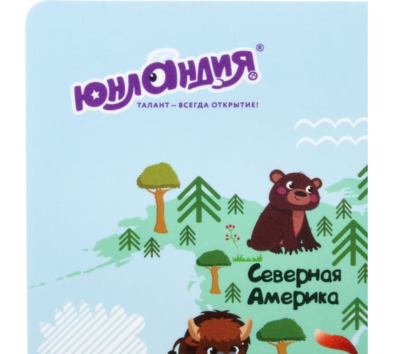 Настольное покрытие ЮНЛАНДИЯ А3+, пластик, 46x33 см, Map 272370