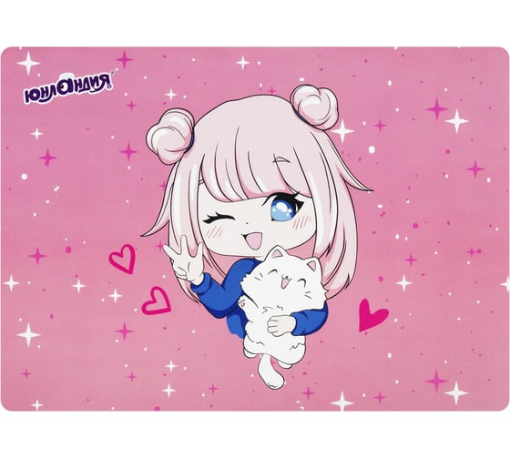 Настольное покрытие ЮНЛАНДИЯ А4+, пластик, 33x23 см, Anime pals 272371
