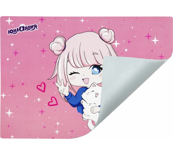 Настольное покрытие ЮНЛАНДИЯ А4+, пластик, 33x23 см, Anime pals 272371