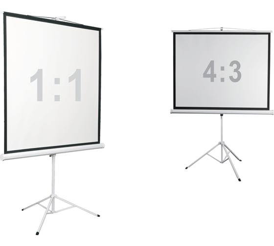 Экран на штативе Digis DSKD-1105 Kontur-D, формат 1:1, 100", 186x189, рабочая поверхность 180x180 MW 36596 036596