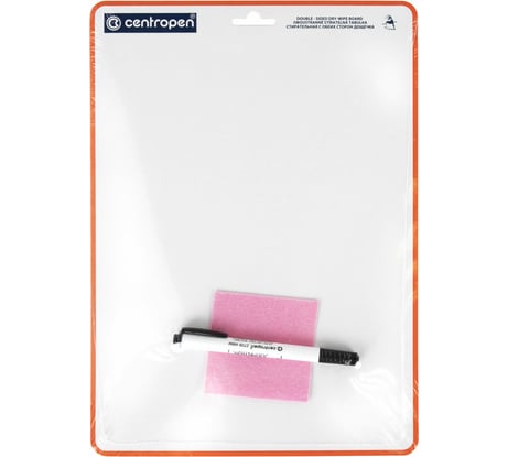 Доска двусторонняя маркерная ОФИСМАГ А4 (240x337 мм), КЛЕТКА, 1 маркер + салфетка, CENTROPEN, 7779, 5 7779 0185 230490